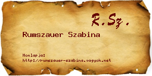 Rumszauer Szabina névjegykártya