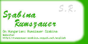 szabina rumszauer business card